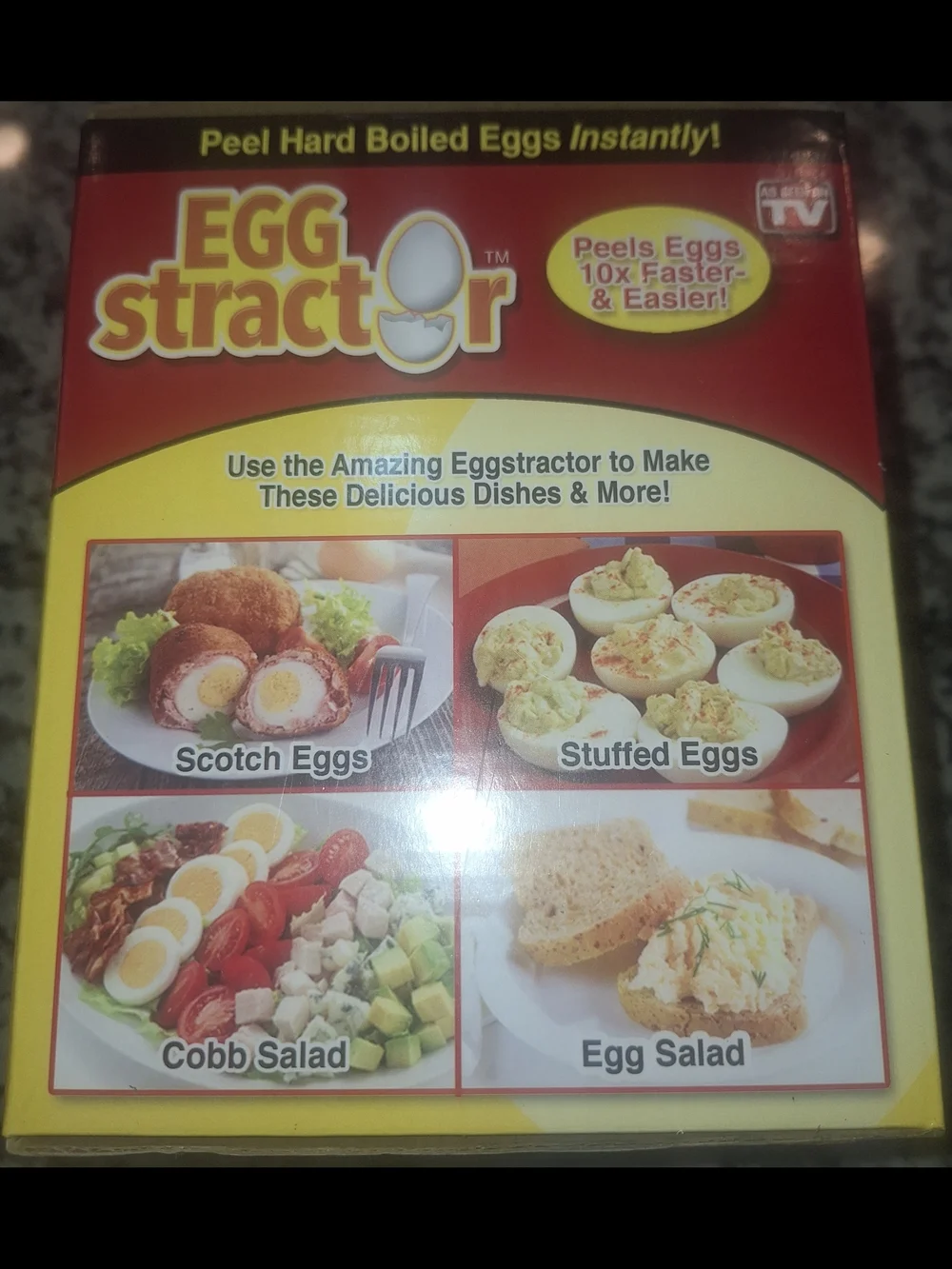 Eggstractor Egg Peeler - White - Fast Egg Peeling Tool